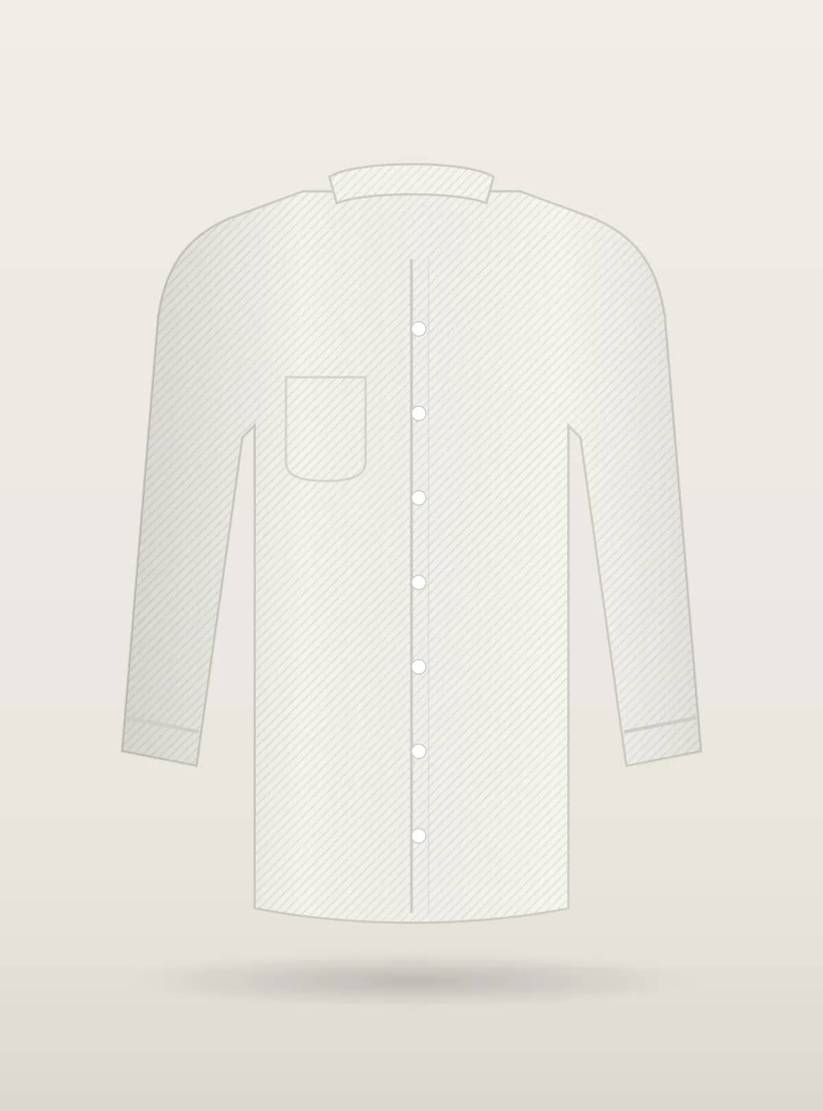 White Mandarin Collar Linen Shirt